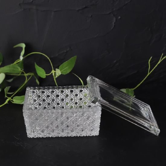 ガラス製カット硝子 籠目向付お重箱｜M苦楽園｜おしゃれな食器通販サイト