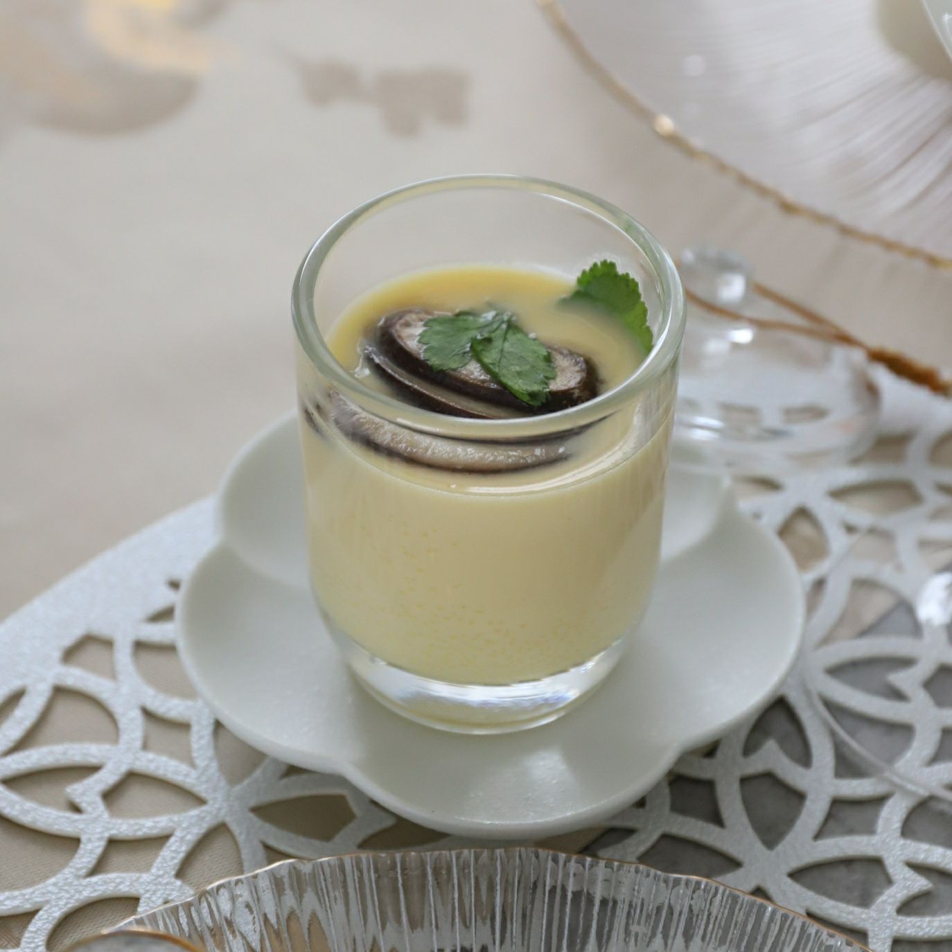 耐熱ガラス製　クリア茶碗蒸し碗