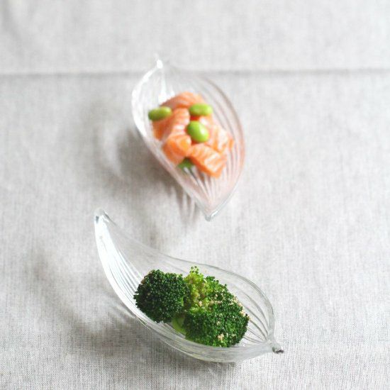 ガラス製笹の葉型アミューズ小鉢15.5cm｜おしゃれな食器の通販サイト M