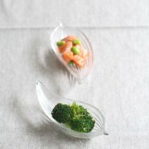 ガラス製笹の葉型アミューズ小鉢15.5cm｜おしゃれな食器の通販