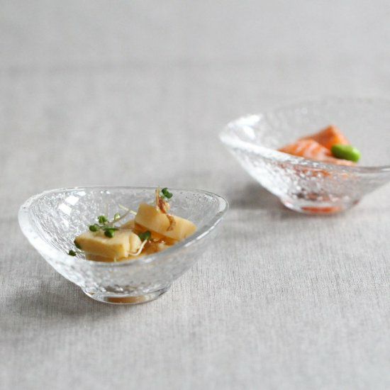 ガラス製　千代口ボウル浅小鉢