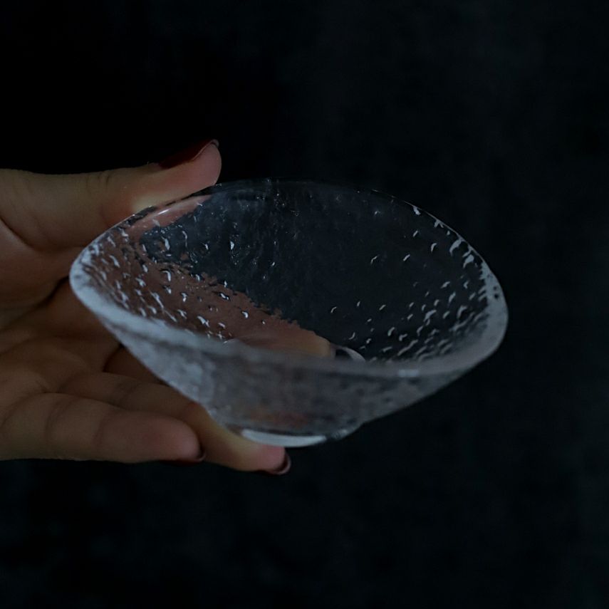 ガラス製　千代口ボウル浅小鉢