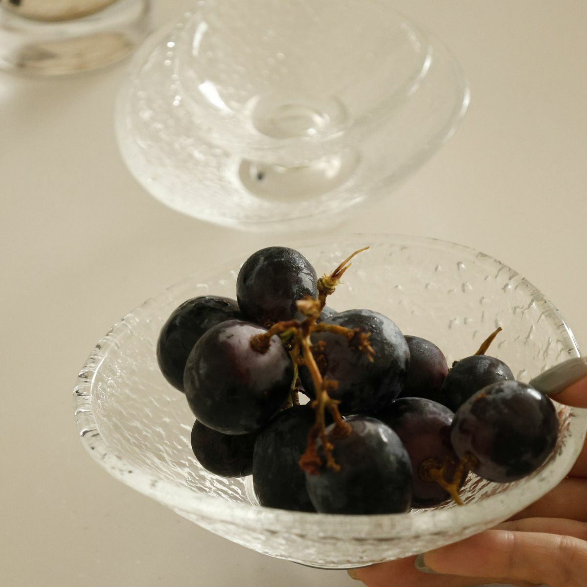 ガラス製　千代口ボウル浅小鉢