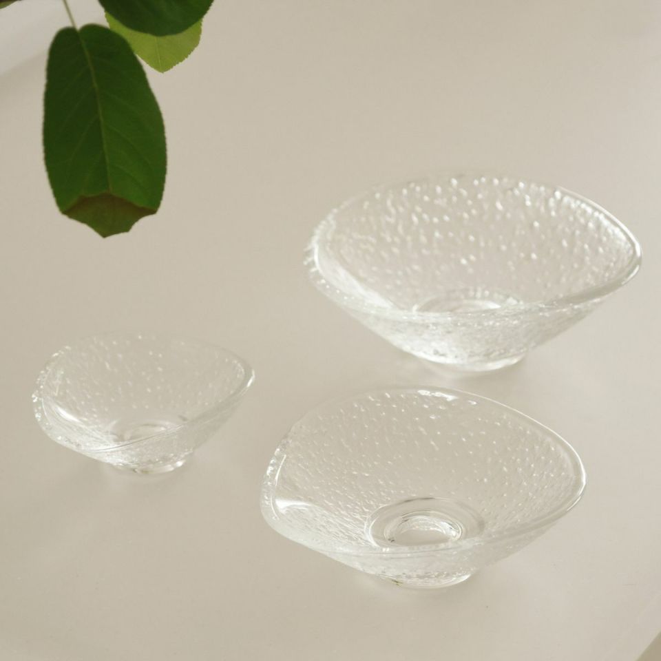ガラス製　千代口ボウル浅小鉢