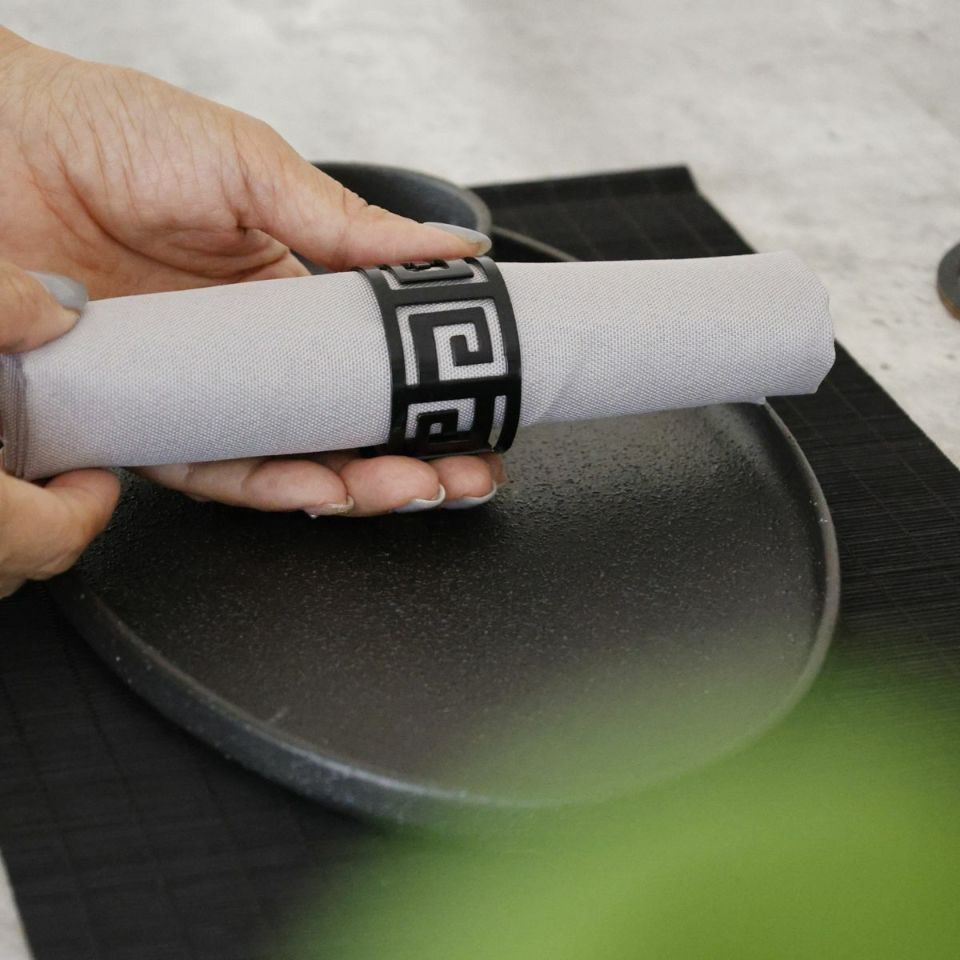  シノワズリブラック　ナプキンリング