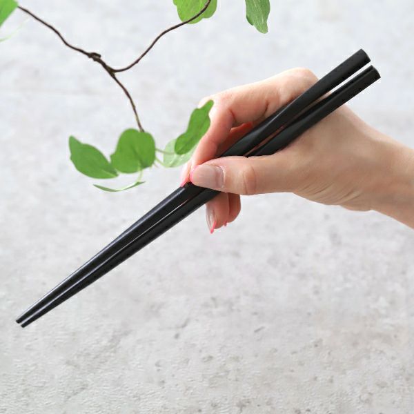 竹製ねじり箸（ブラック）