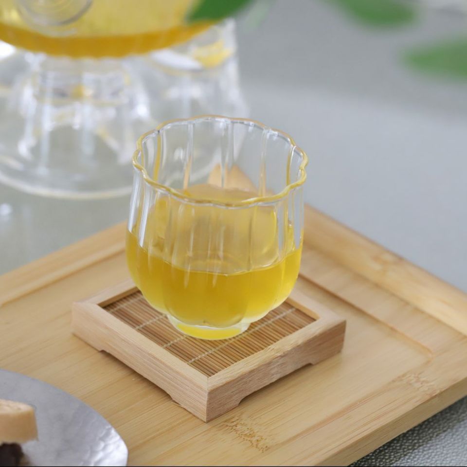 ガラス製　茶器　菊型湯呑