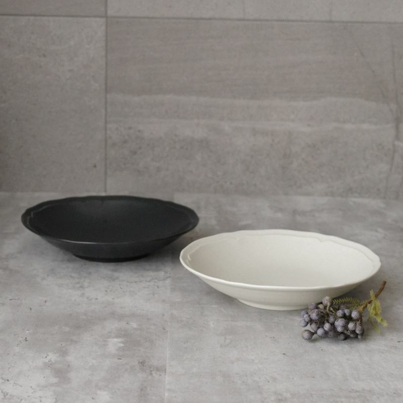 美濃焼　クーププレート皿　磁器　RINKA　22.5cm