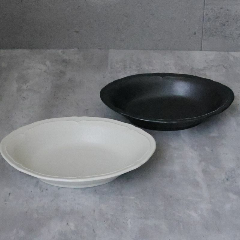 美濃焼　クーププレート皿　磁器　RINKA　22.5cm