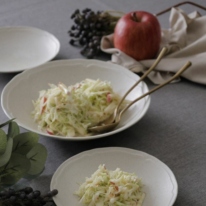 美濃焼 クーププレート皿　磁器　RINKA　22.5cm