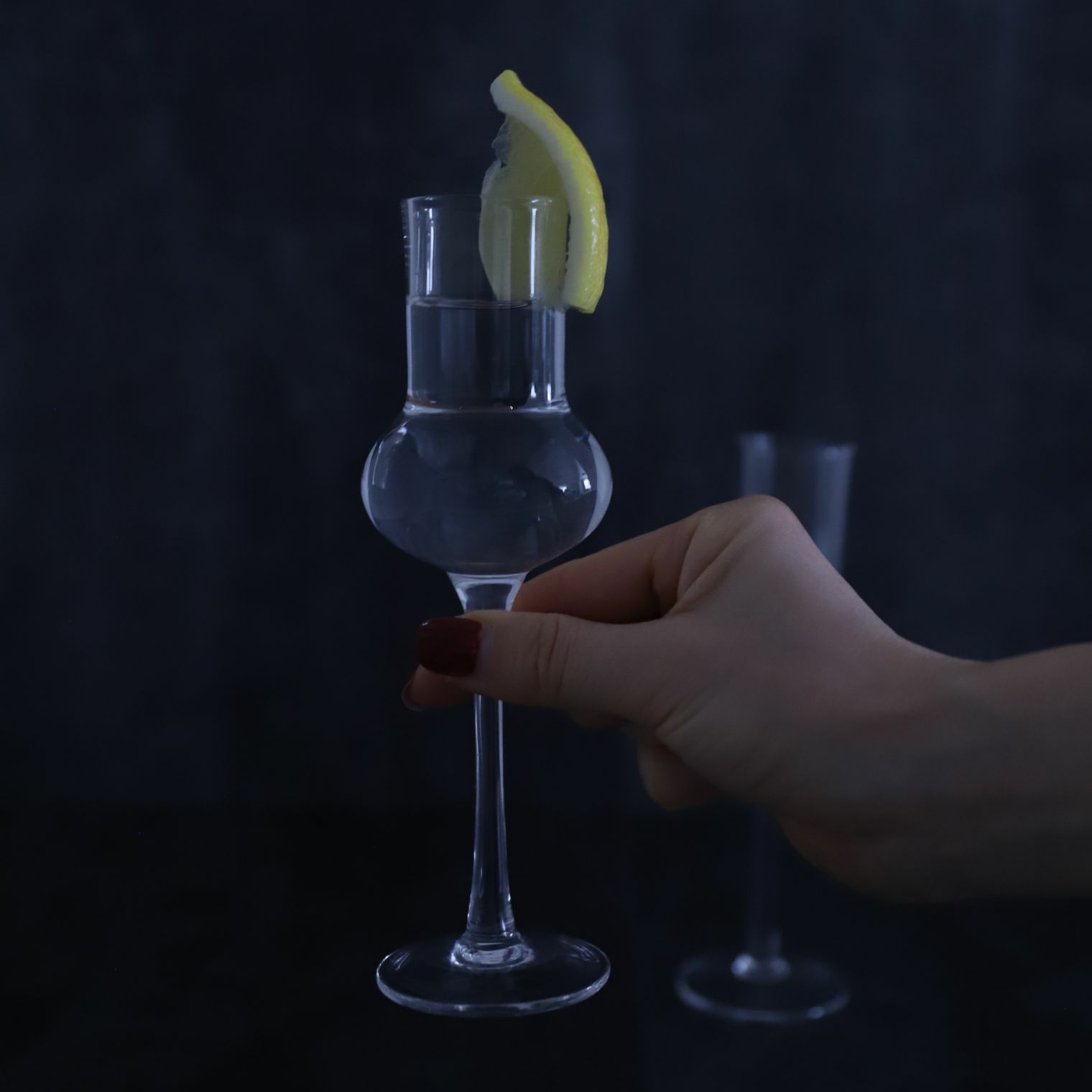  ガラス製　グラッパワイングラス　17cm