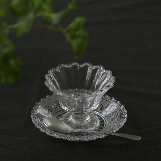 希少 飛白ガラス 久留米絣 プレート皿 16cm （水墨 28cmプレート