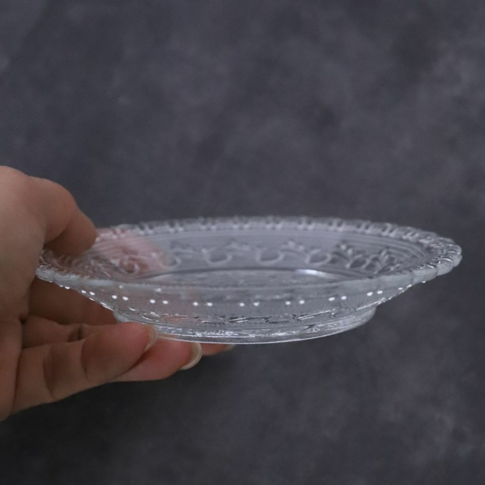ガラス製　レトロプレート皿