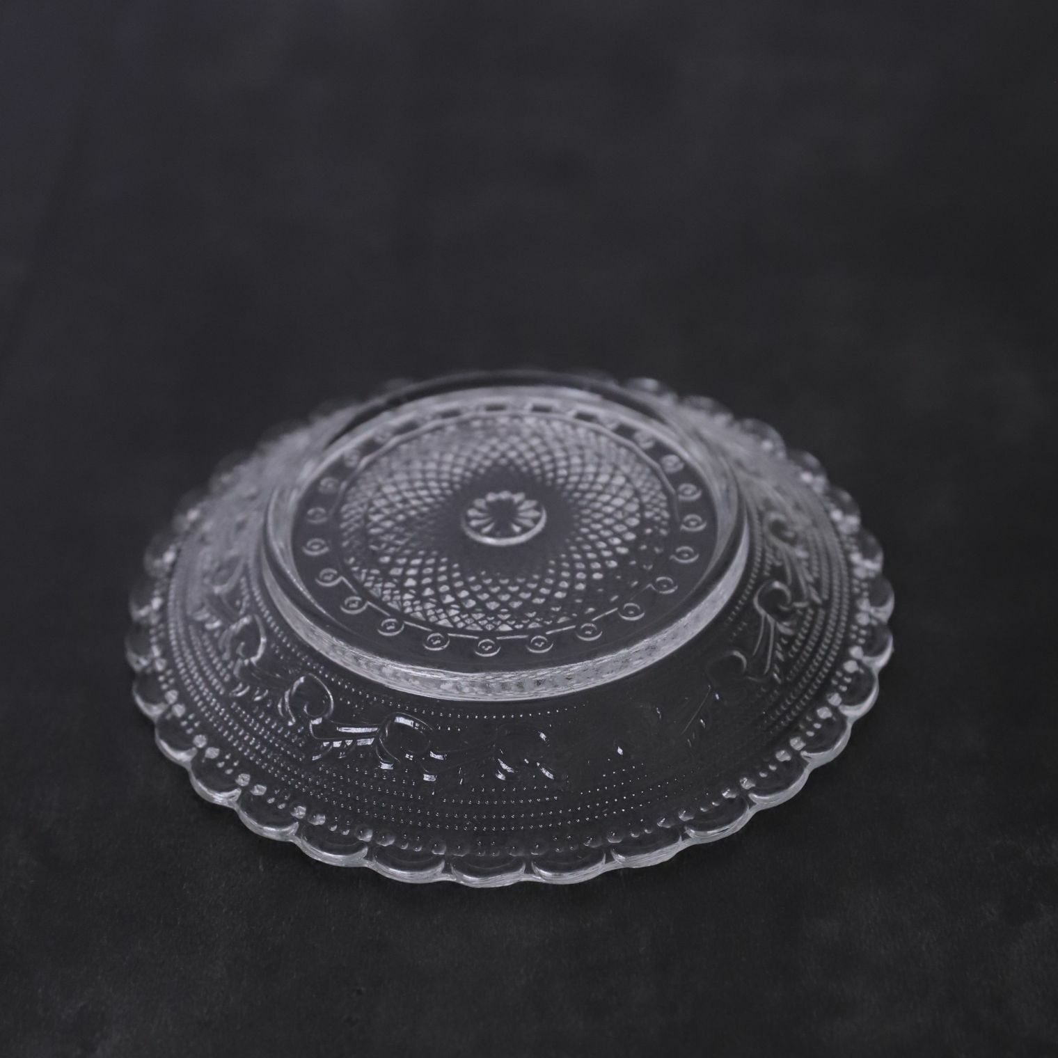 ガラス製　レトロプレート皿