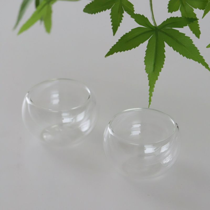 ガラス製　２層硝子　アミューズカップ小鉢　6.5cm　2個セット