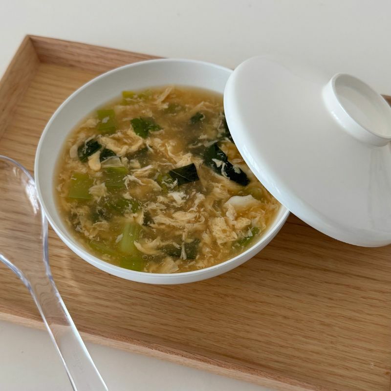 蓋付富士型椀　13.5cm｜M苦楽園オリジナル｜ホワイト