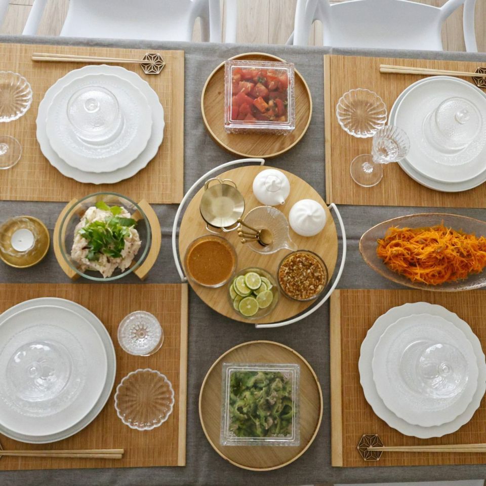 竹製　長角すだれランチョンマット　40cm