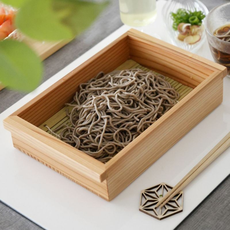 竹製　おはこ長角蕎麦盛箱