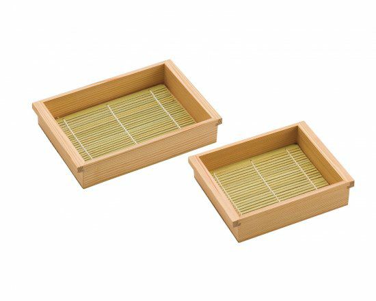 お蕎麦を入れるのに便利な竹製おはこ長角盛箱