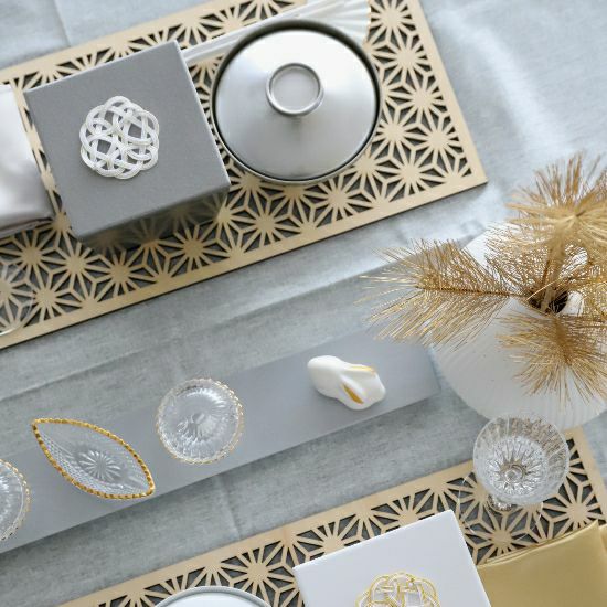 漆器　 ロングテーブルセンターランナー折敷　70cmシルバー