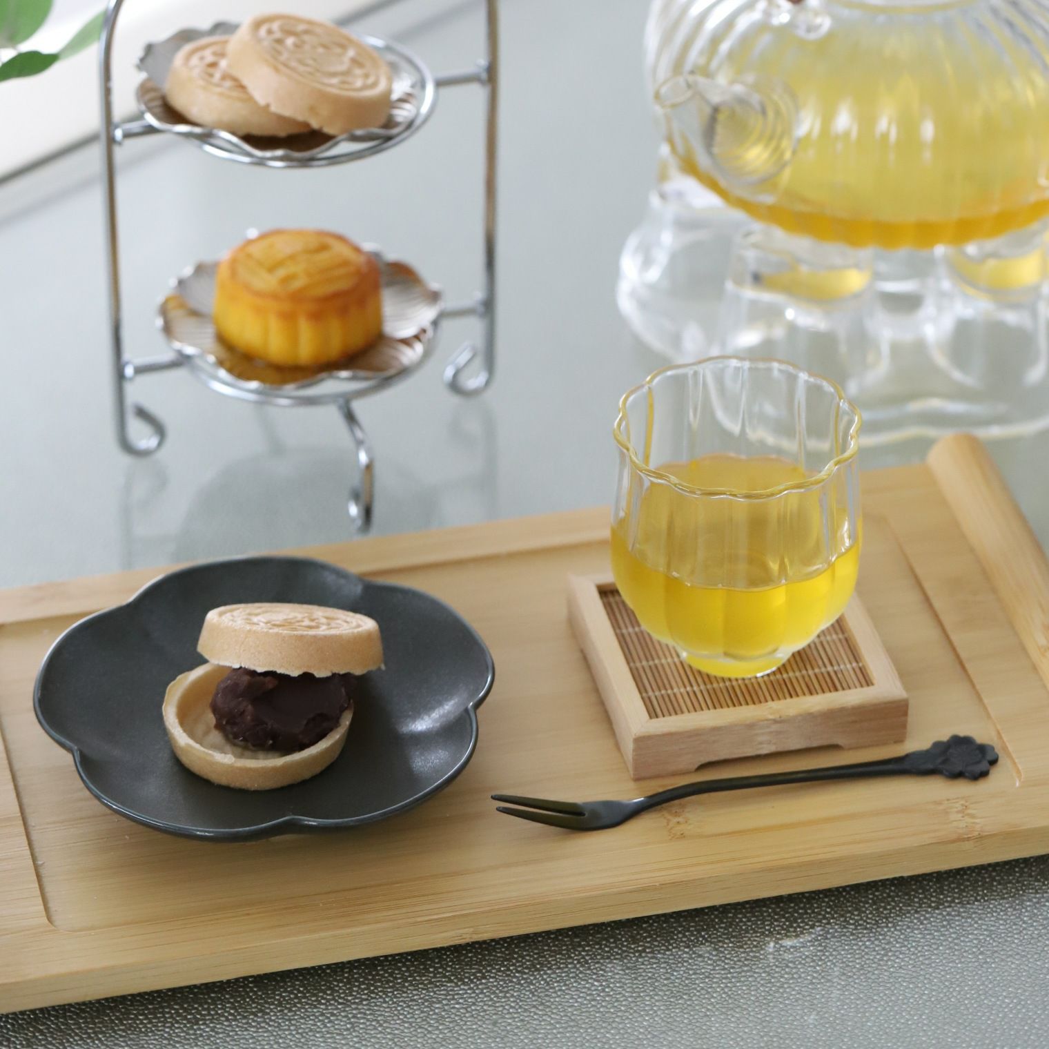 竹製　巻物ティートレーB