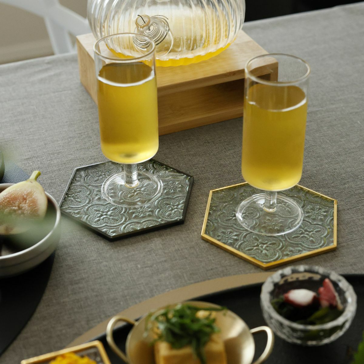 ガラスシノワズリコースタープレート｜おしゃれな食器通販M苦楽園｜