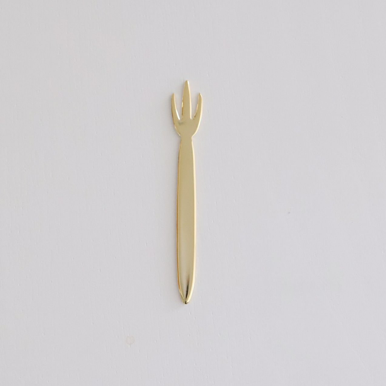 ステンレス製　オードブルピック　6本セット　9cm（トリデンテゴールド）