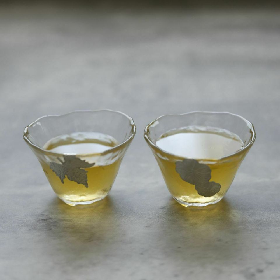 ペアギフトセット　錫ガラス小鉢