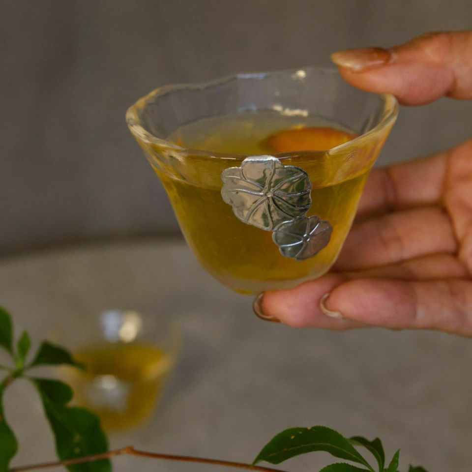 ペアギフトセット　錫ガラス小鉢