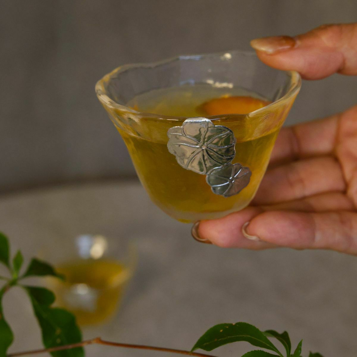 ペアギフトセット　錫ガラス小鉢