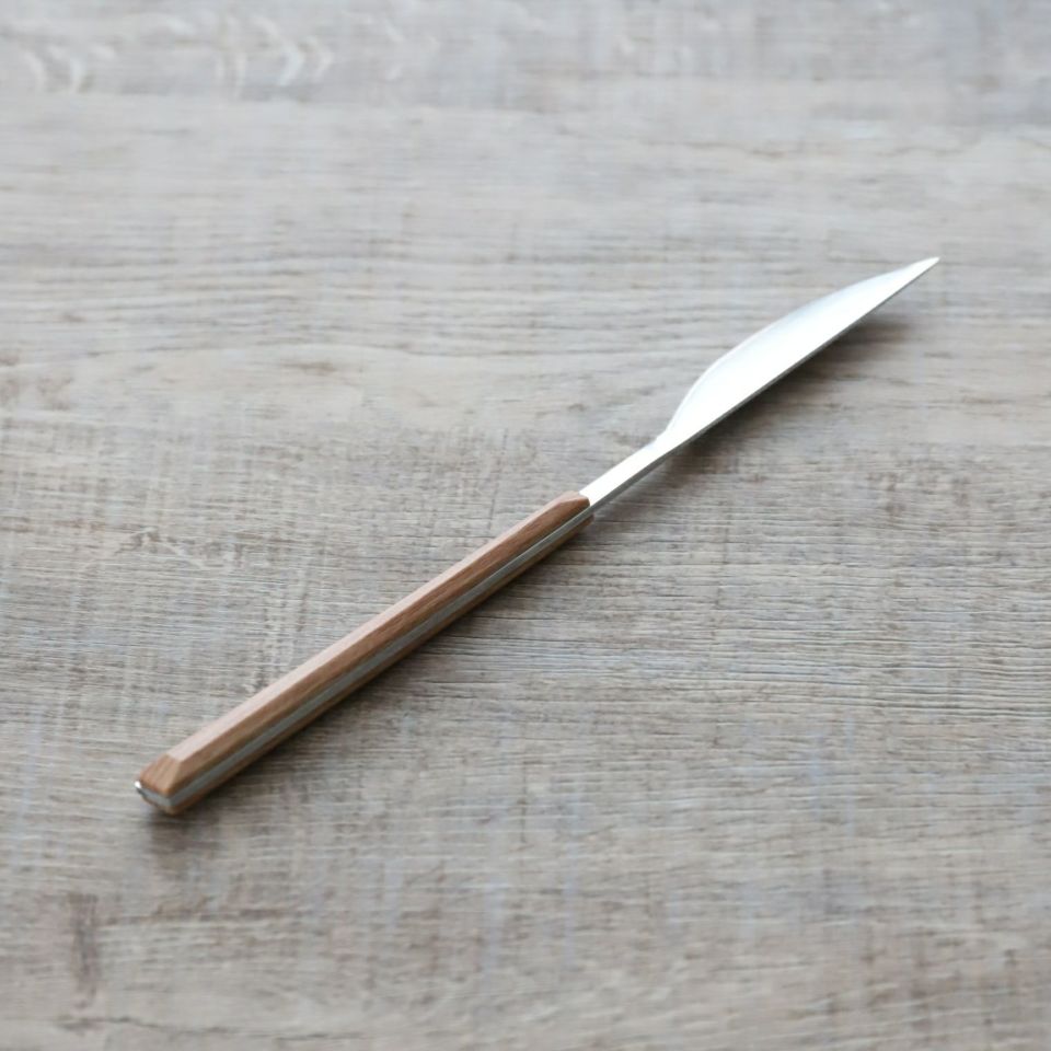ステンレス製　カトラリー 　木目調　ディナーナイフ