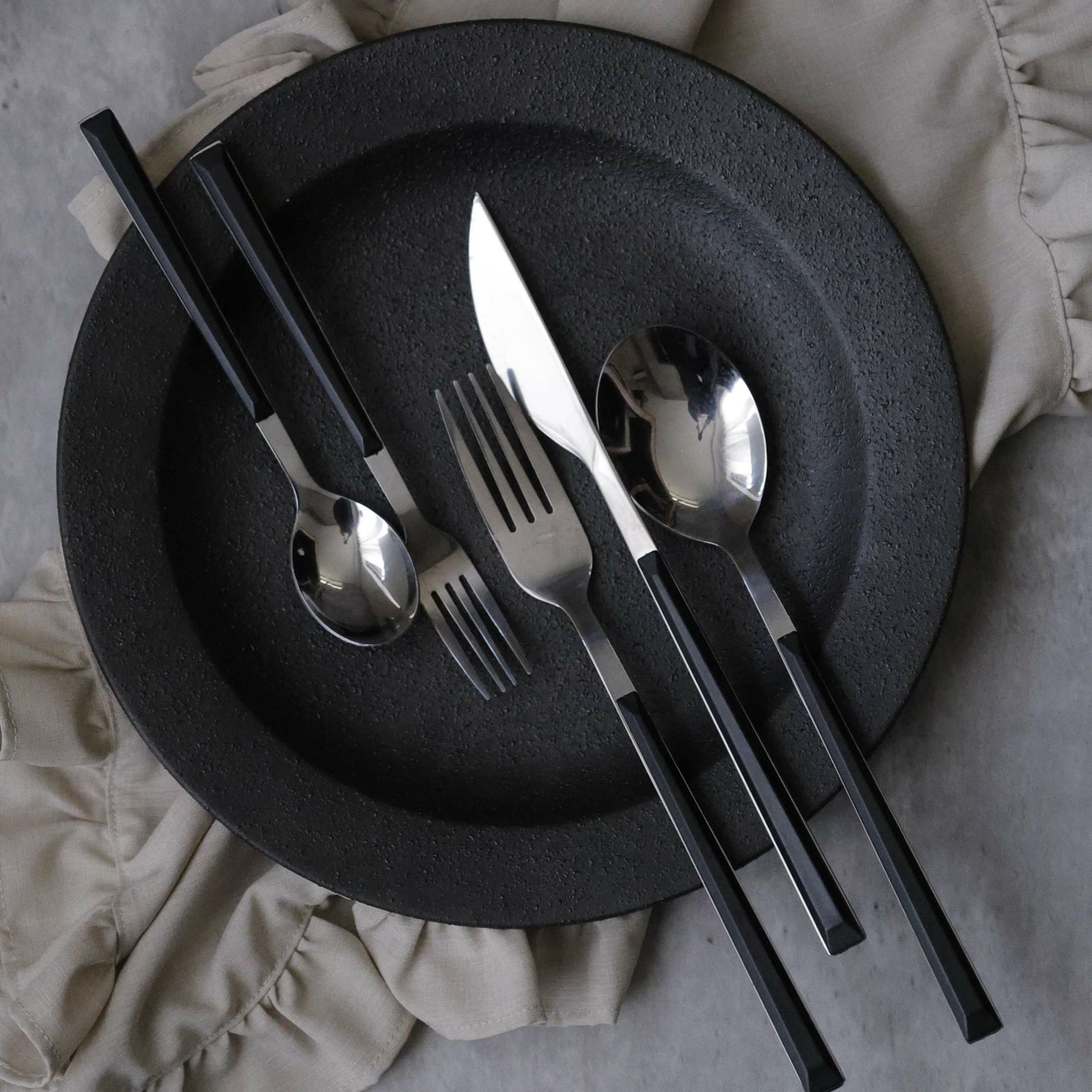 ステンレス製　カトラリー 　フォーク・スプーン・ナイフ　木目調