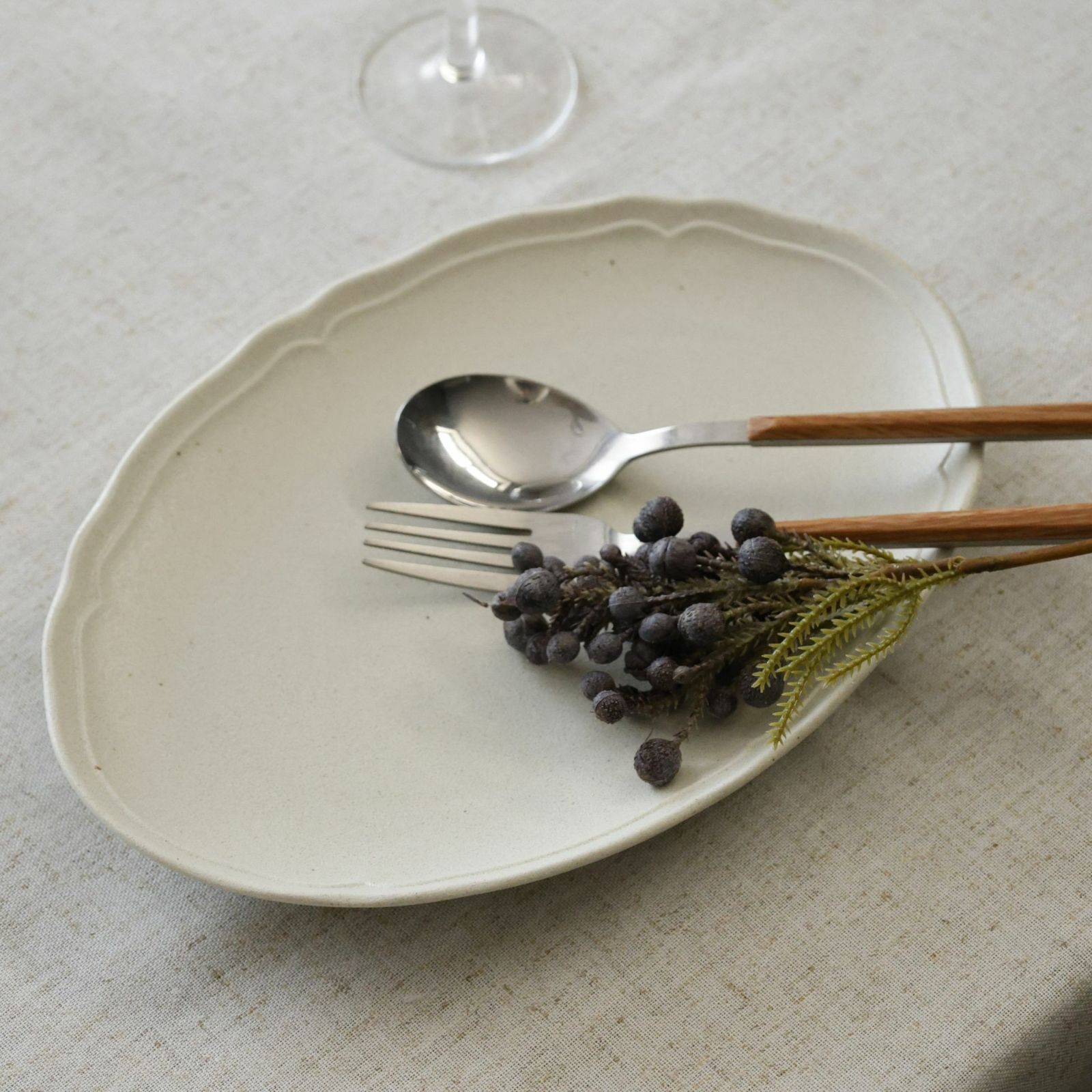 ステンレス製　カトラリー 　フォーク・スプーン・ナイフ　木目調