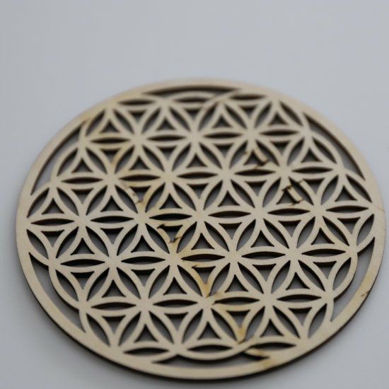 木製　和モダンコースター　七宝シリーズ｜M苦楽園オリジナル｜10cm丸七宝