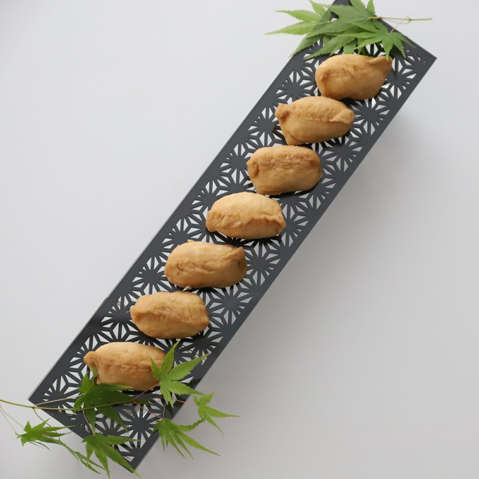 木製　麻の葉柄　長角ランナー折敷｜M苦楽園オリジナル｜