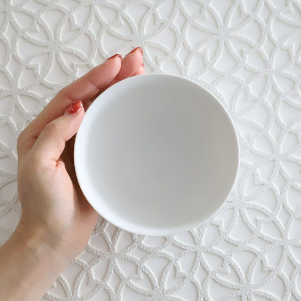 有田焼　白いお茶碗　飯碗　磁器　スノー　11.5cm