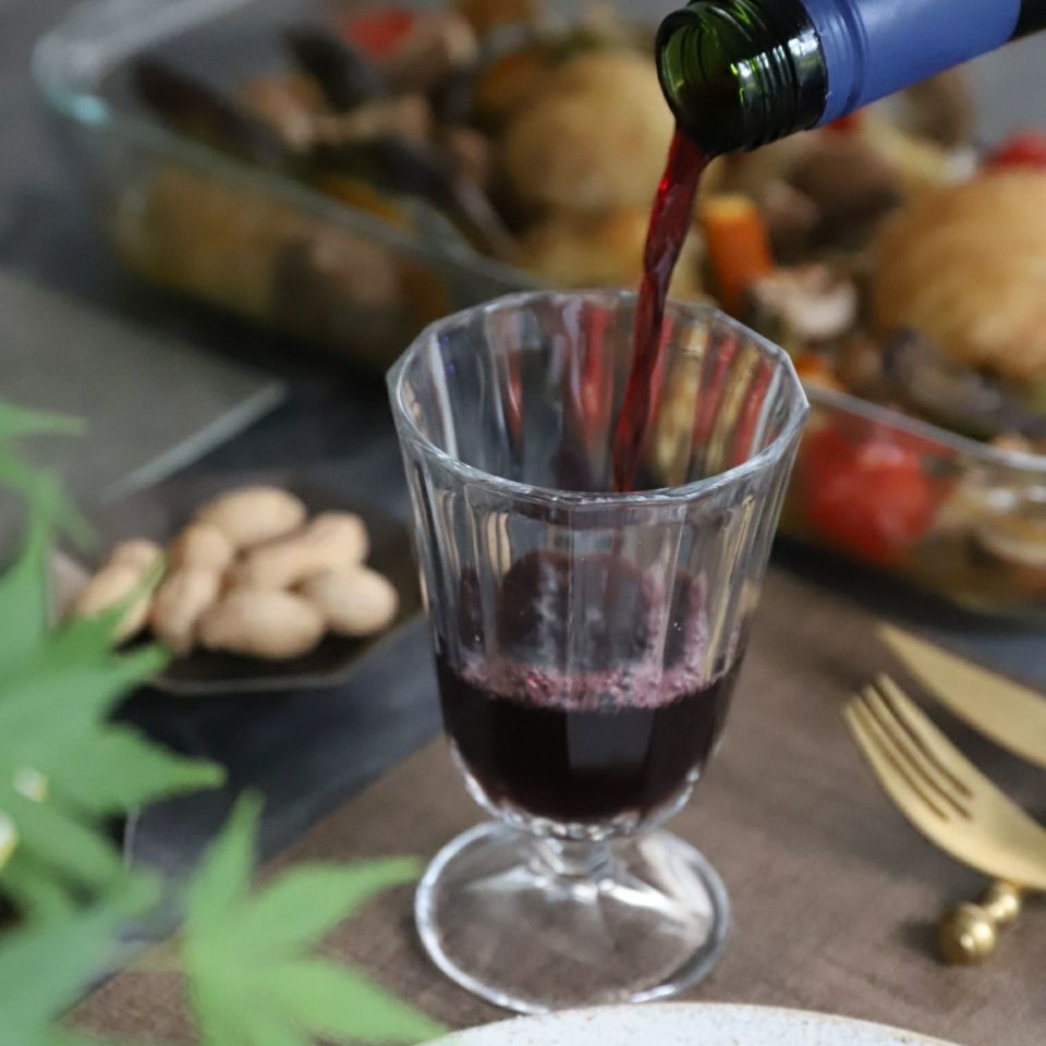 ガラス製　190㏄ワインゴブレットグラス　12cm　６脚セット　Ana