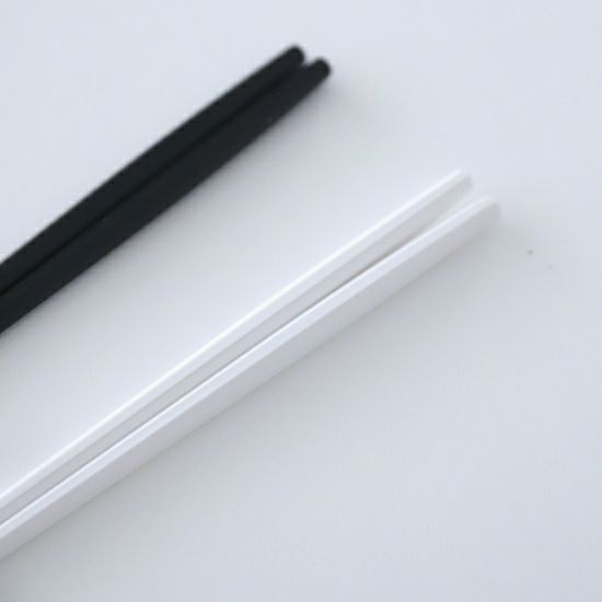 八角シンプル箸　ブラック　ホワイト