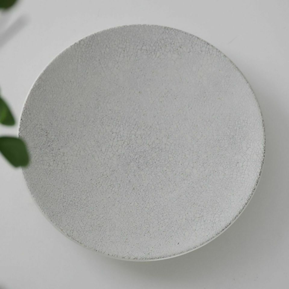 美濃焼　貫入プレート皿　　陶磁器　ホワイト