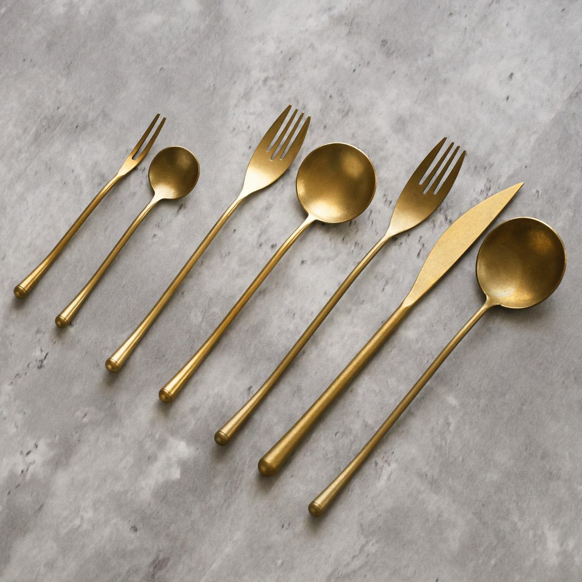 ステンレス製カトラリー　ブラッシュマットゴールド