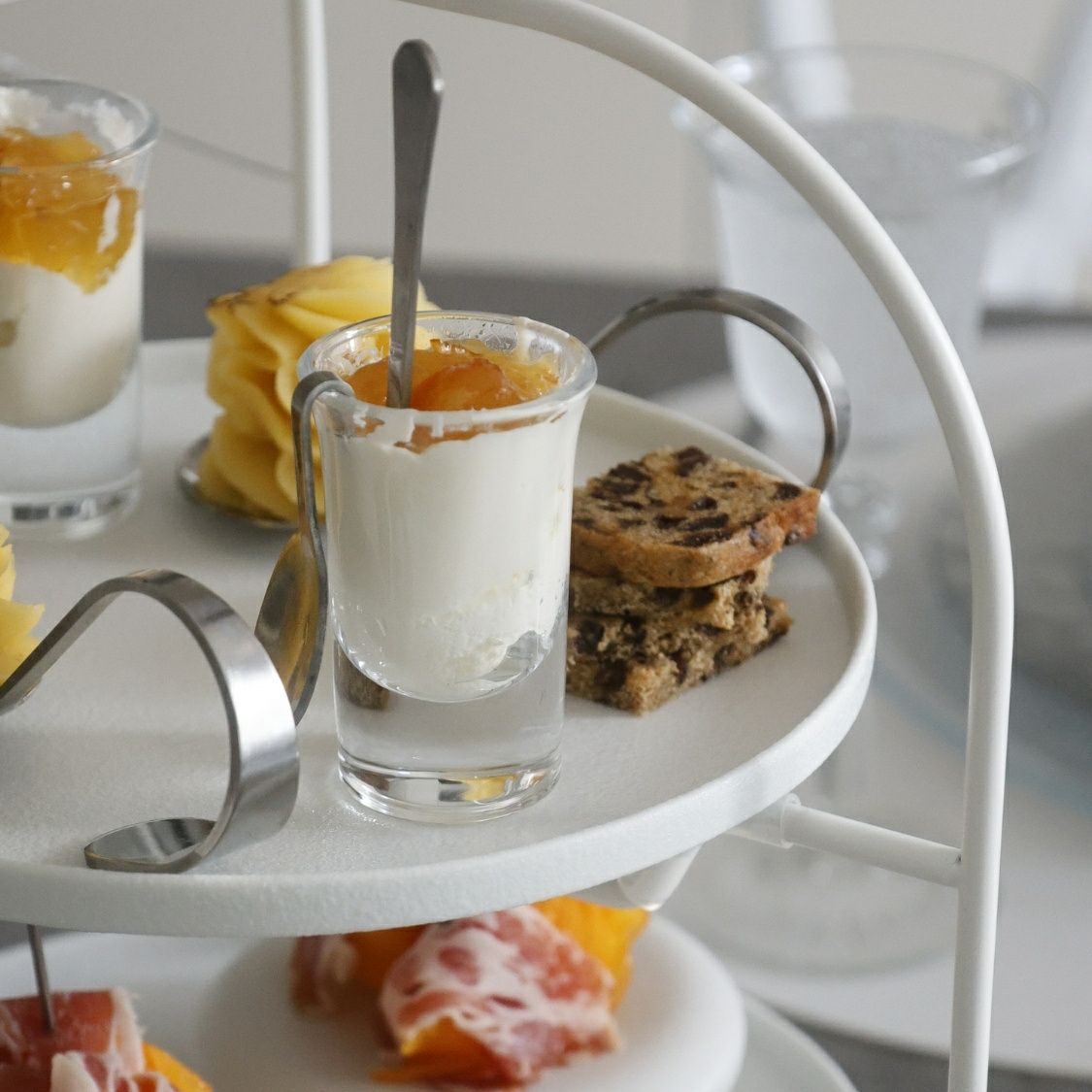 ガラス製　クリア厚底アミューズグラス　6.9cm　2個セット