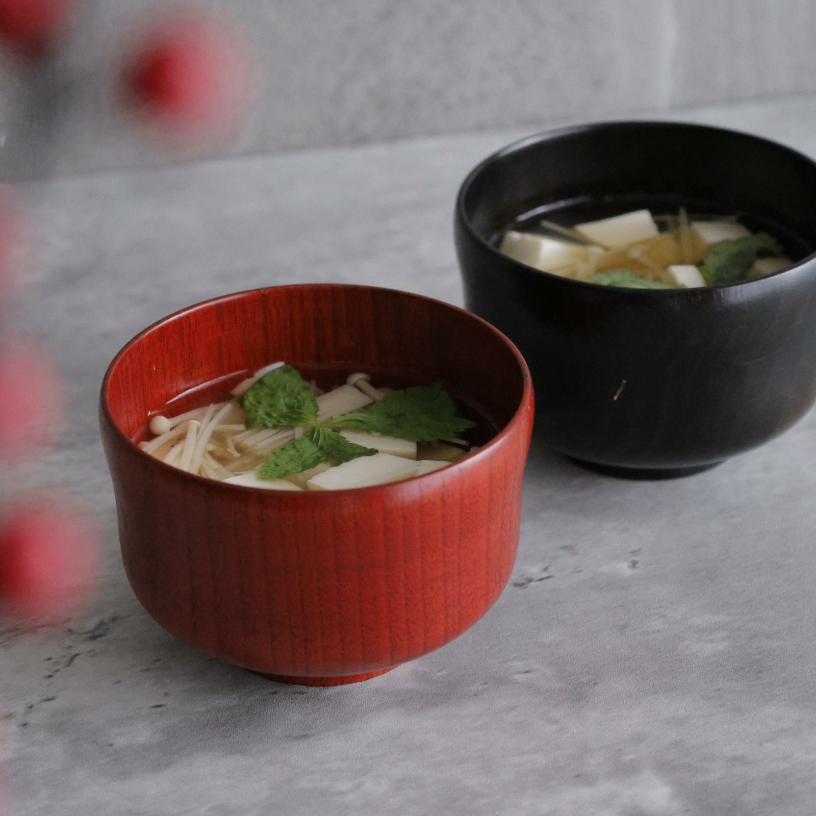 木製　漆器　ひさご味噌汁椀　10cm　ナチュラル