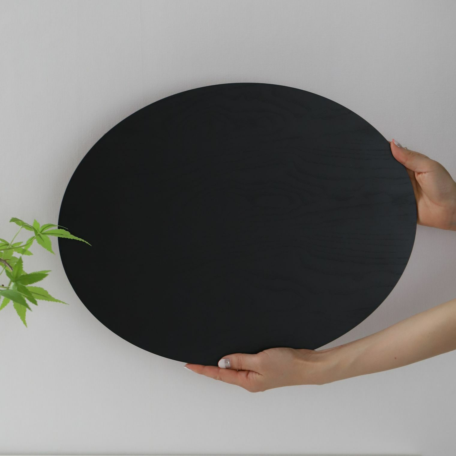 木製 オーバル 赤黒リバーシブル折敷膳42cm｜M苦楽園｜おしゃれな食器