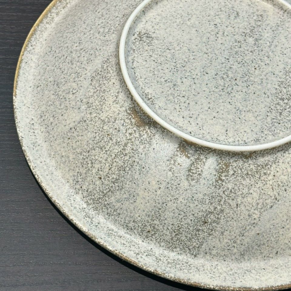 美濃焼　カレー・パスタ皿　磁器　サンディ　24cm