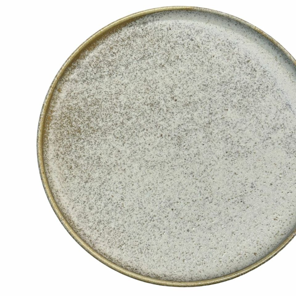 美濃焼　切立プレート皿　磁器　サンディ