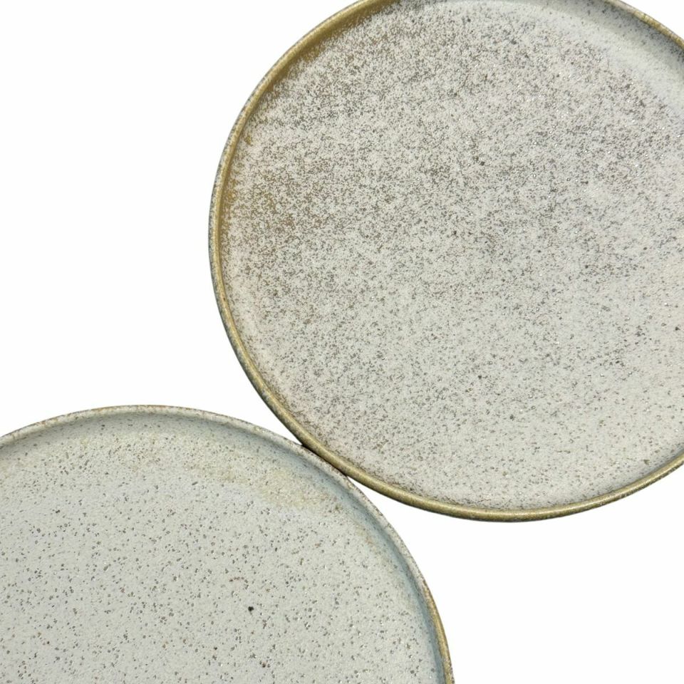 美濃焼　切立プレート皿　磁器　サンディ