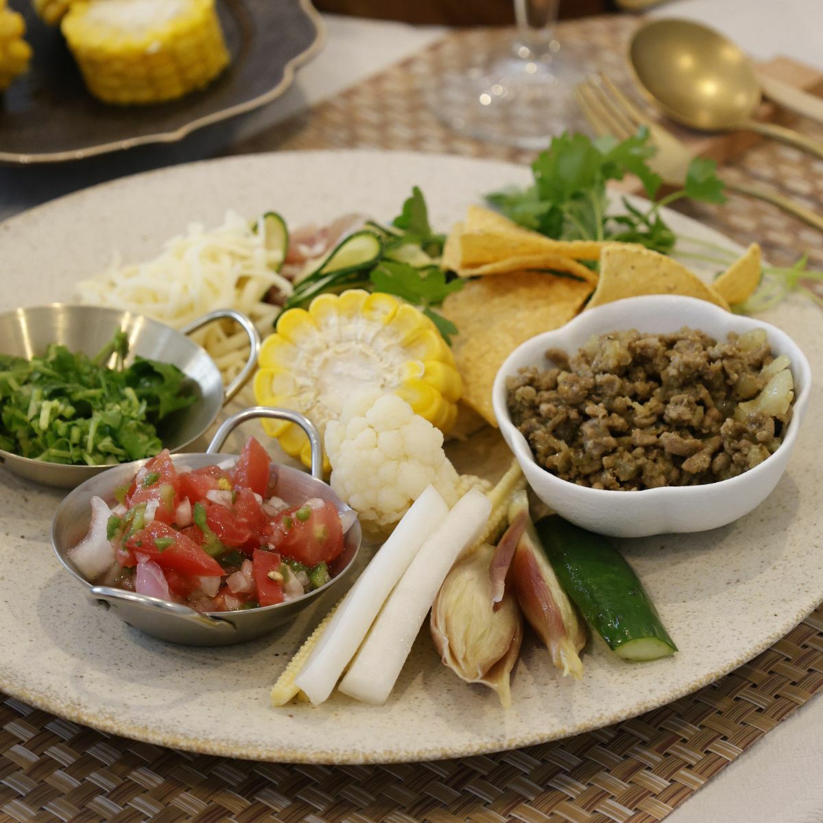 ステンレス製　ミニ両手鍋型　アミューズ小鉢　9.5cm