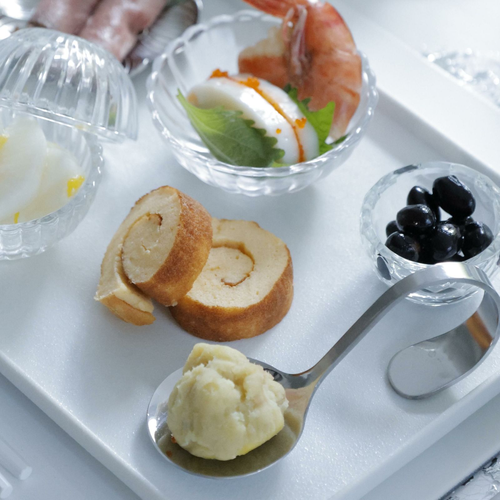 ステンレス製　アミューズフィンガースプーン　パーティー使用例