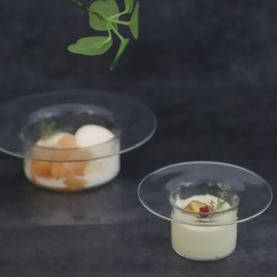 ガラス製 ハット型カップボウル｜M苦楽園｜おしゃれな食器通販サイト