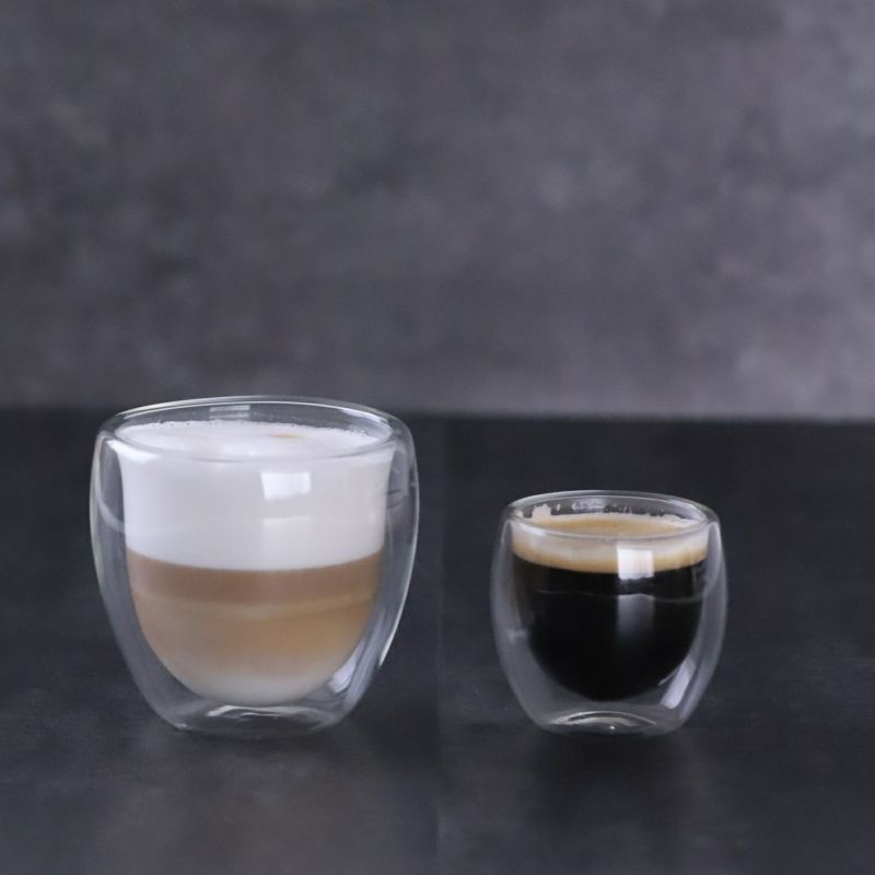 耐熱ガラス製　２層硝子　コーヒー・エスプレッソグラス